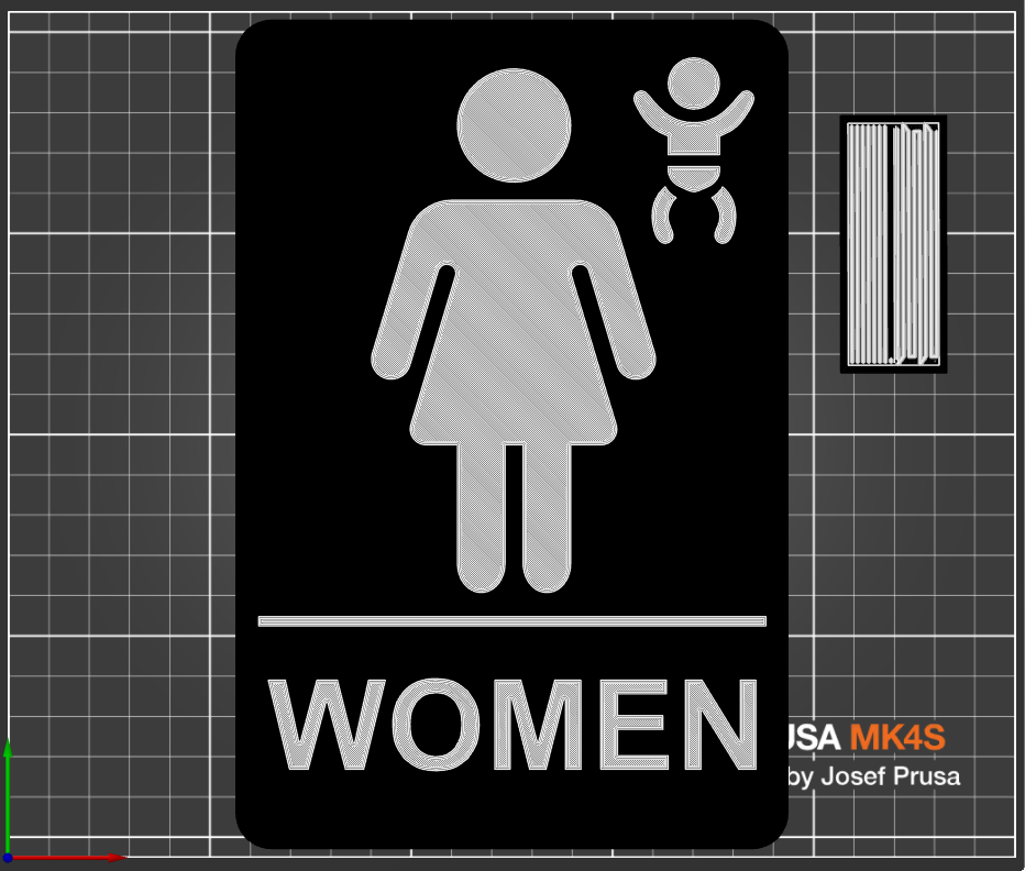 Restroom Sign - Women with Diaper Changing Station