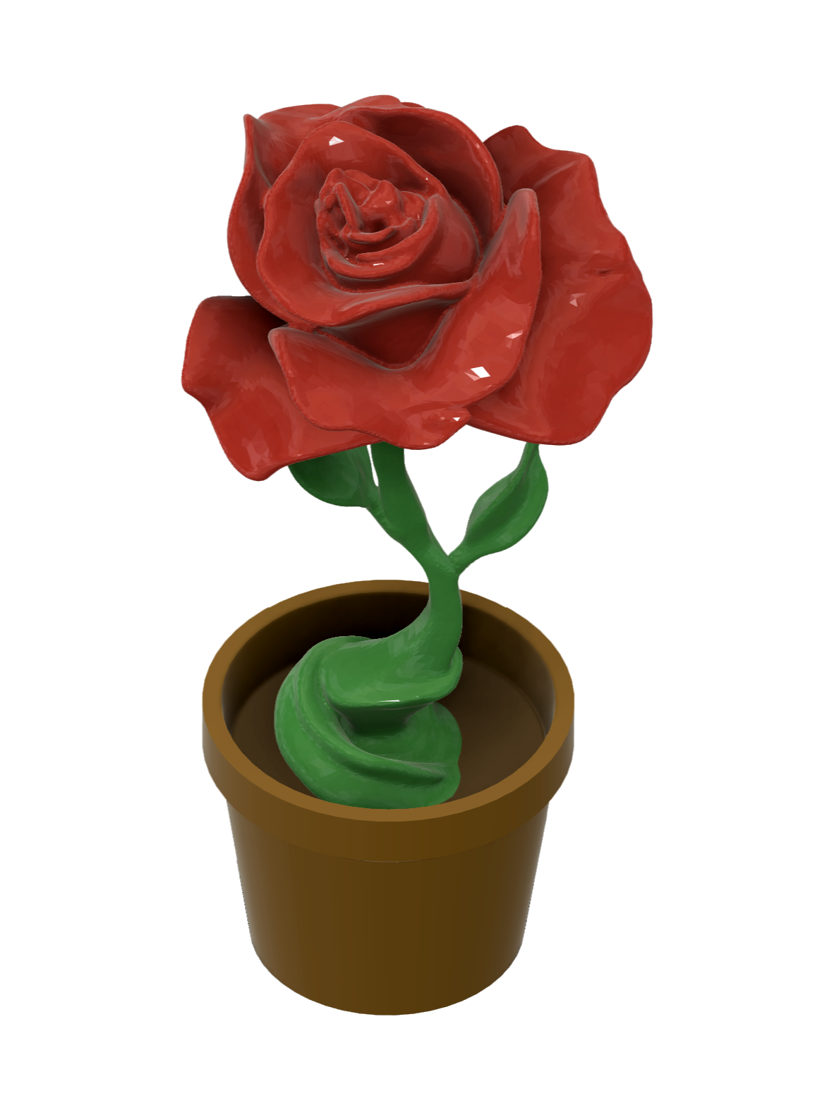 Multi Part Potted Rose (parametric) — thumbnail 3