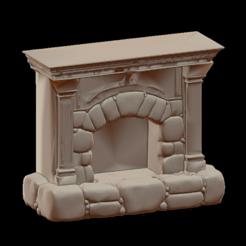 architektur Kamin nosupport Diorama FDM