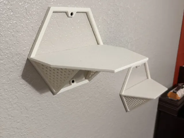 Honeycomb Display Shelf No supports (Longer shelf & 2nd Screw Hole)