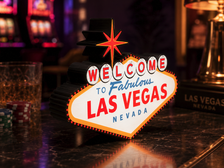 Las Vegas LED Lightbox | Multicolor 3D Printable 3MF