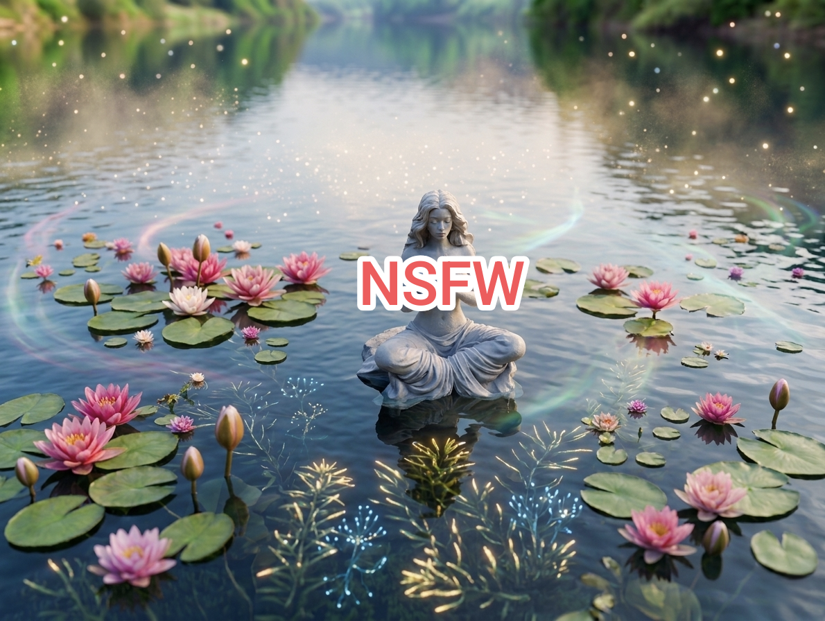 Meditating Nude Zen – Sexy Topless Yoga Girl (NSFW)