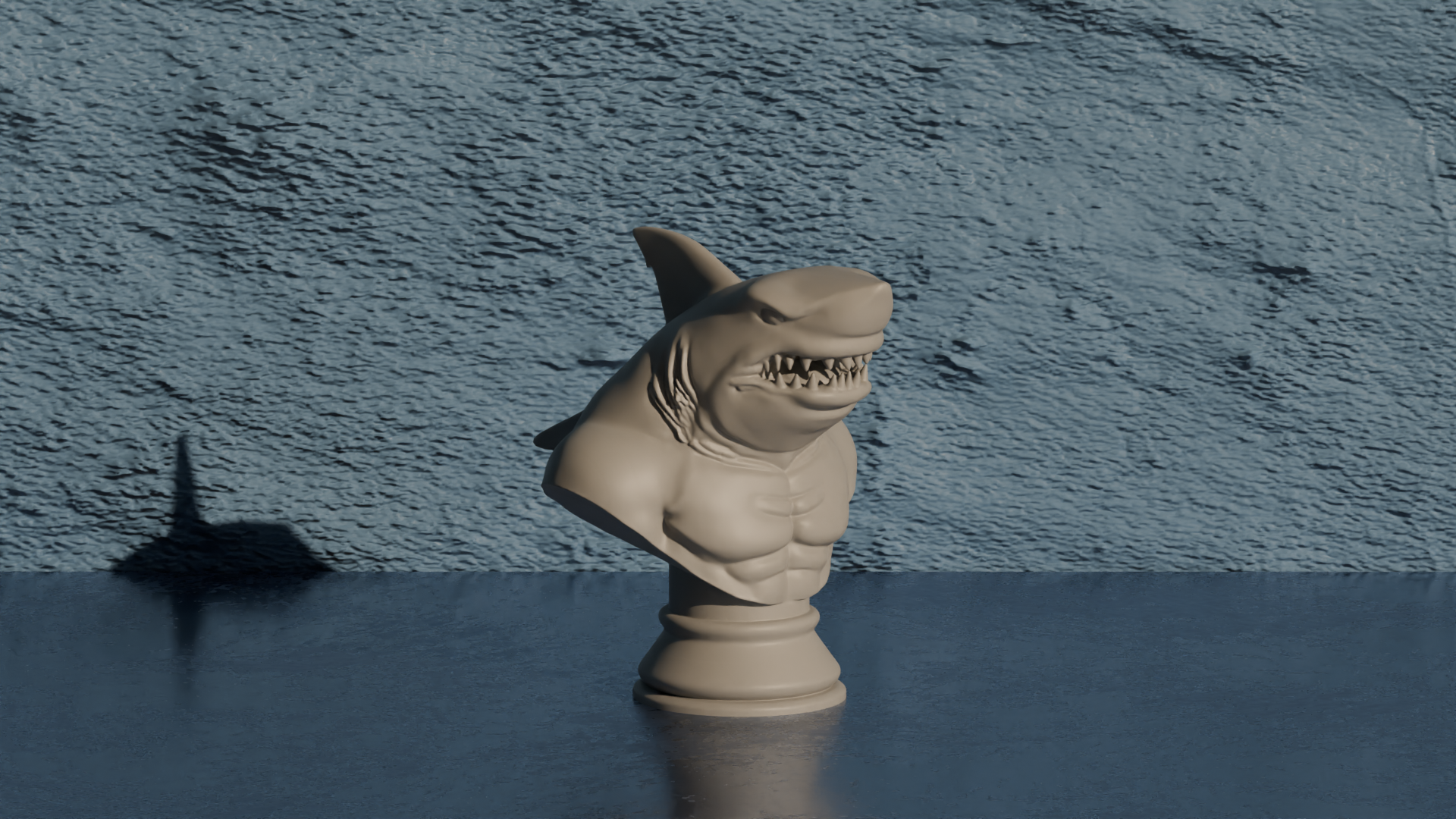 King Shark Bust - DC Comics Figures 3D model by CalebTimoteo