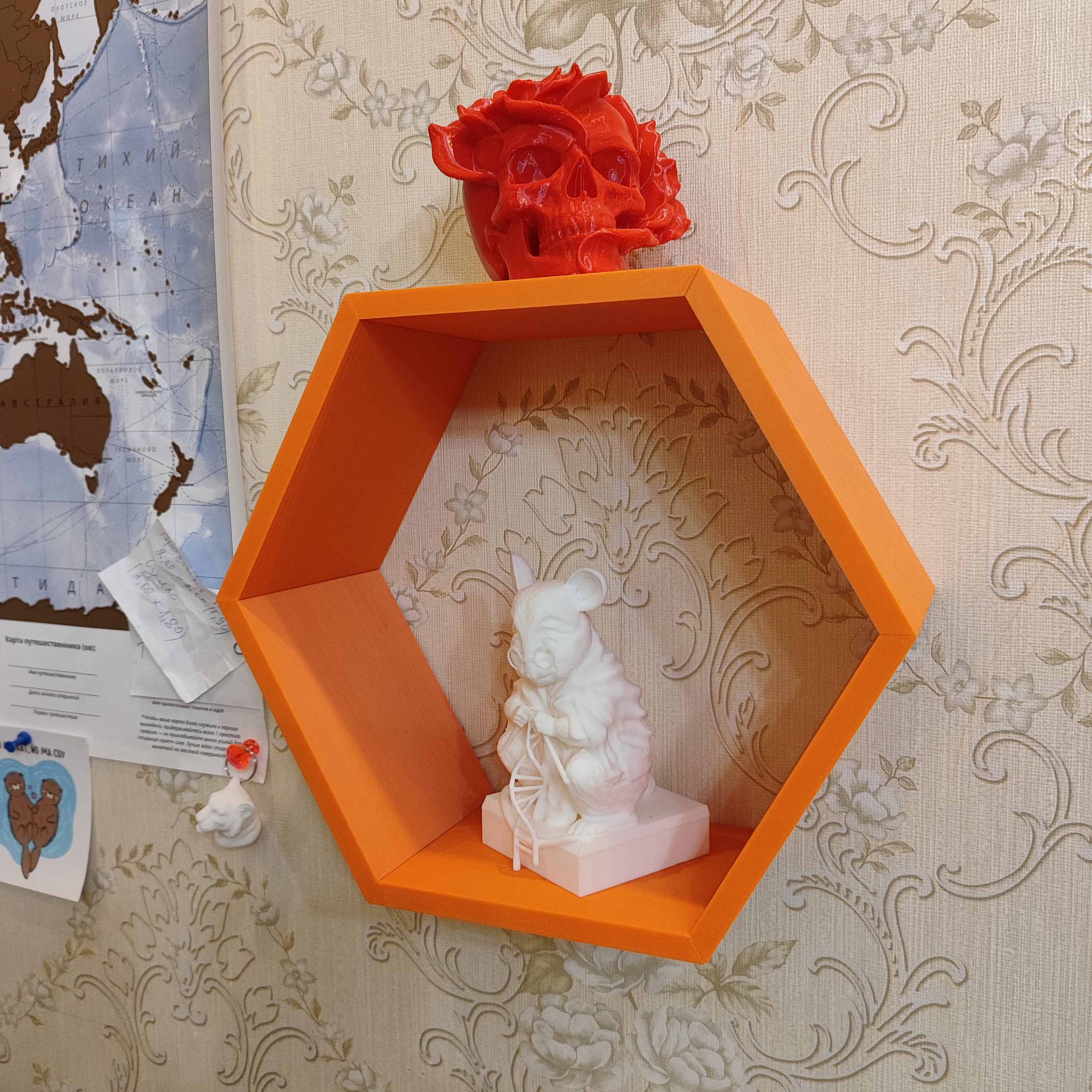 Large hexagonal shelf