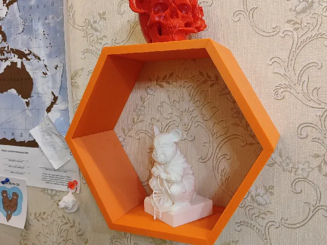 Large hexagonal shelf