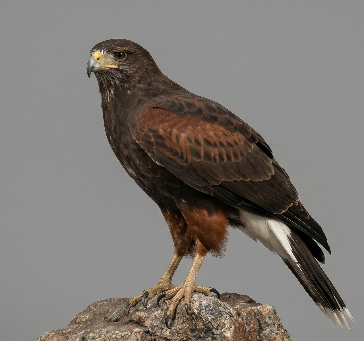 Harris Hawk Perched Bird of Prey
