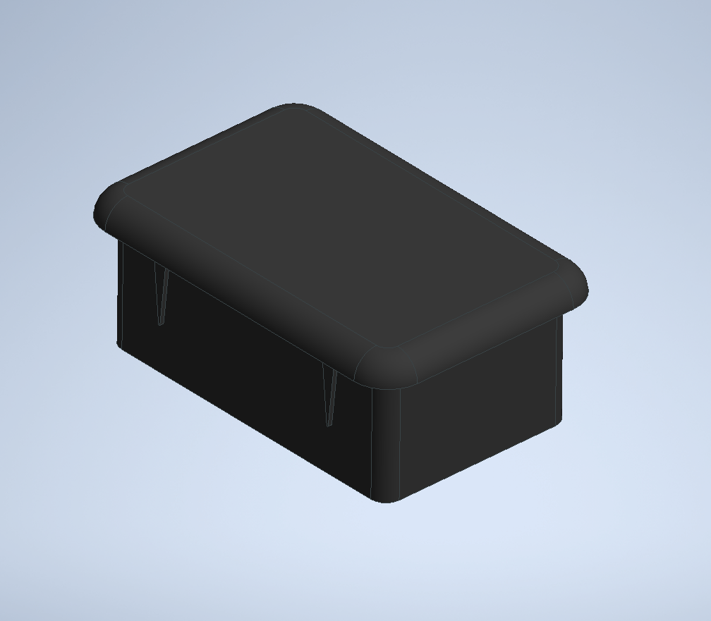 Formrohr Stopfen 25x41 für Pongratz Anhänger / 25x41 mm square tube plug for Pongratz trailers