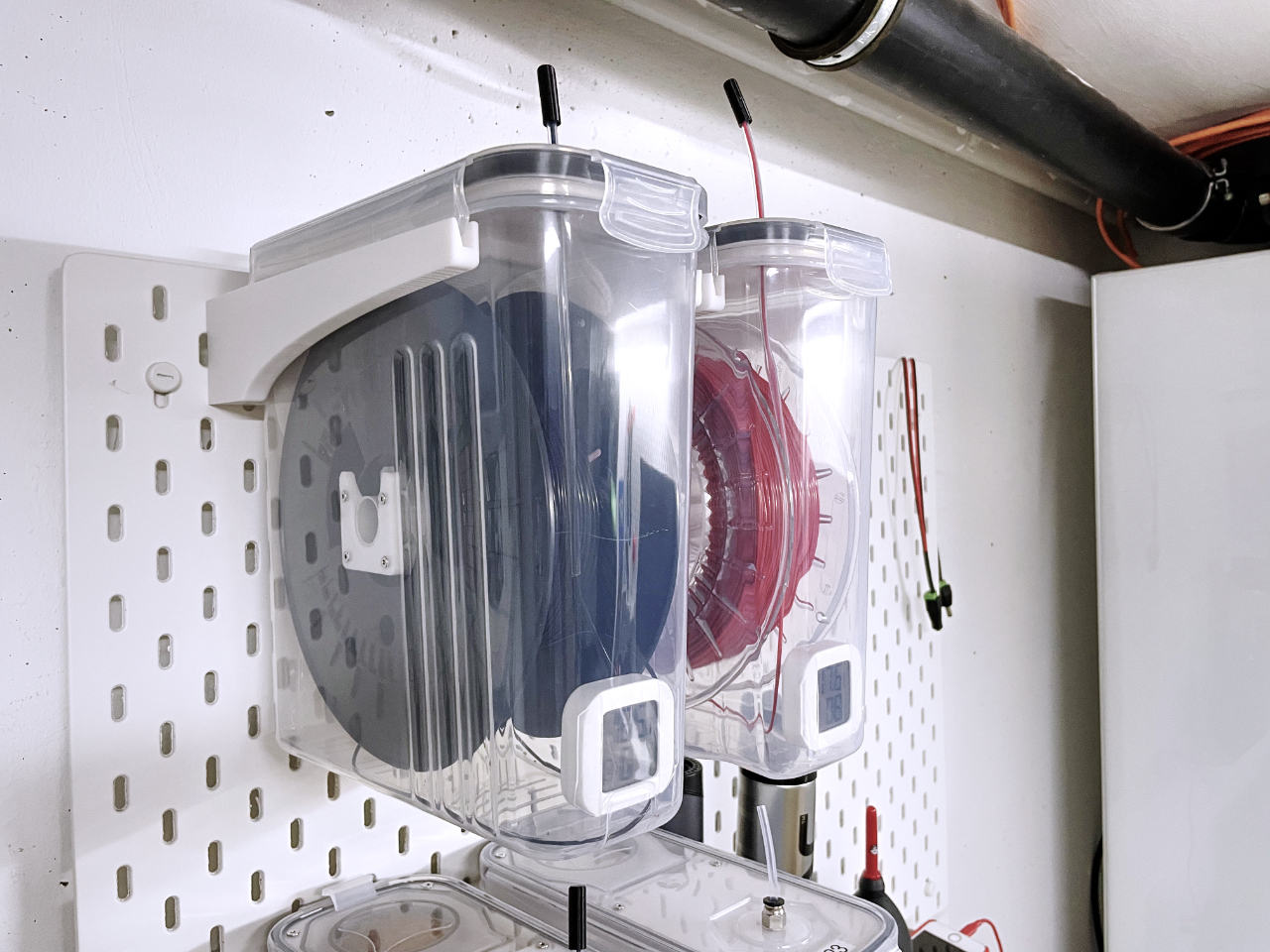 Cereal box holder for Ikea Skadis wall