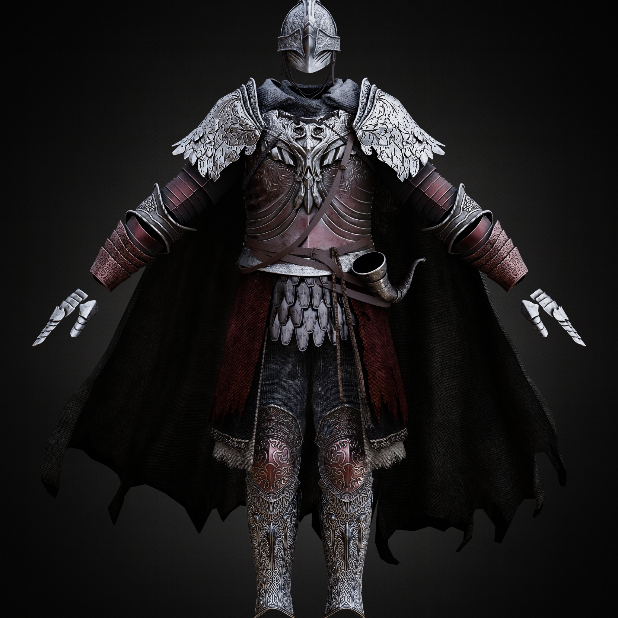 VARGRAM THE RAGING WOLF FULL ARMOR SET WITH HELMET life size cosplay - Elden Ring Fan Art