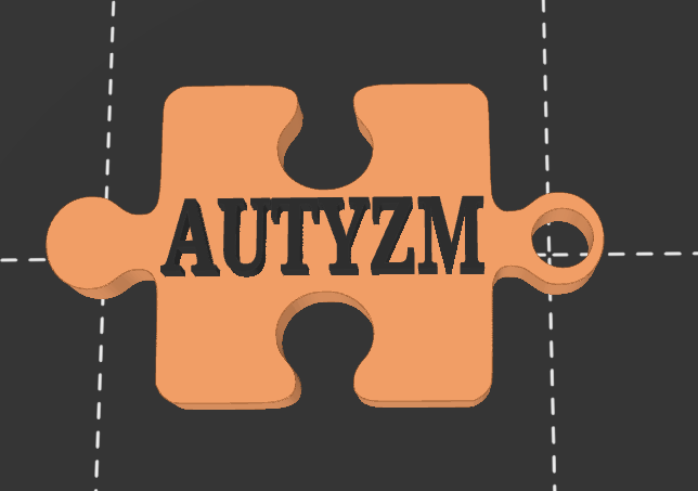 keychain puzzel Autism - brelok do kluczy autyzm PL