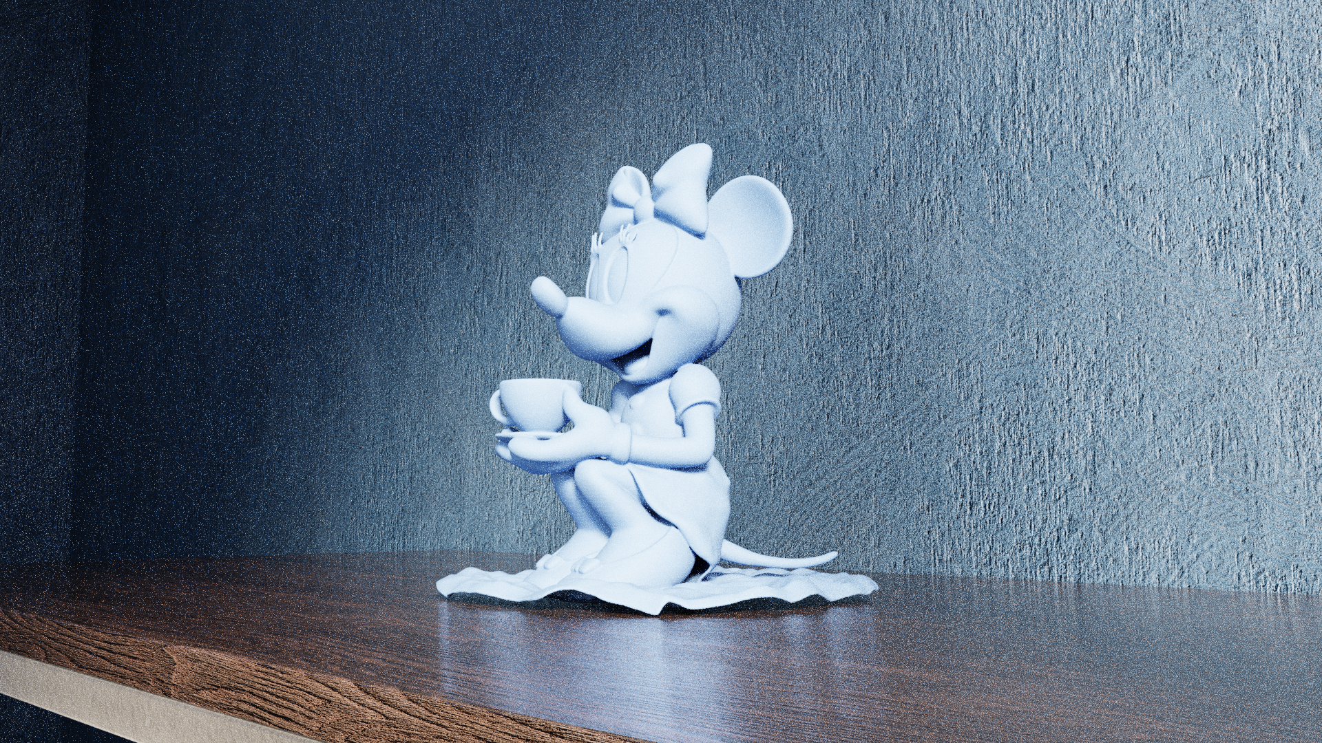 Miniatura 8 do modelo 3D Sitting Minnie Mouse