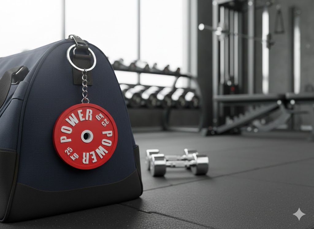 Gym plate keychain