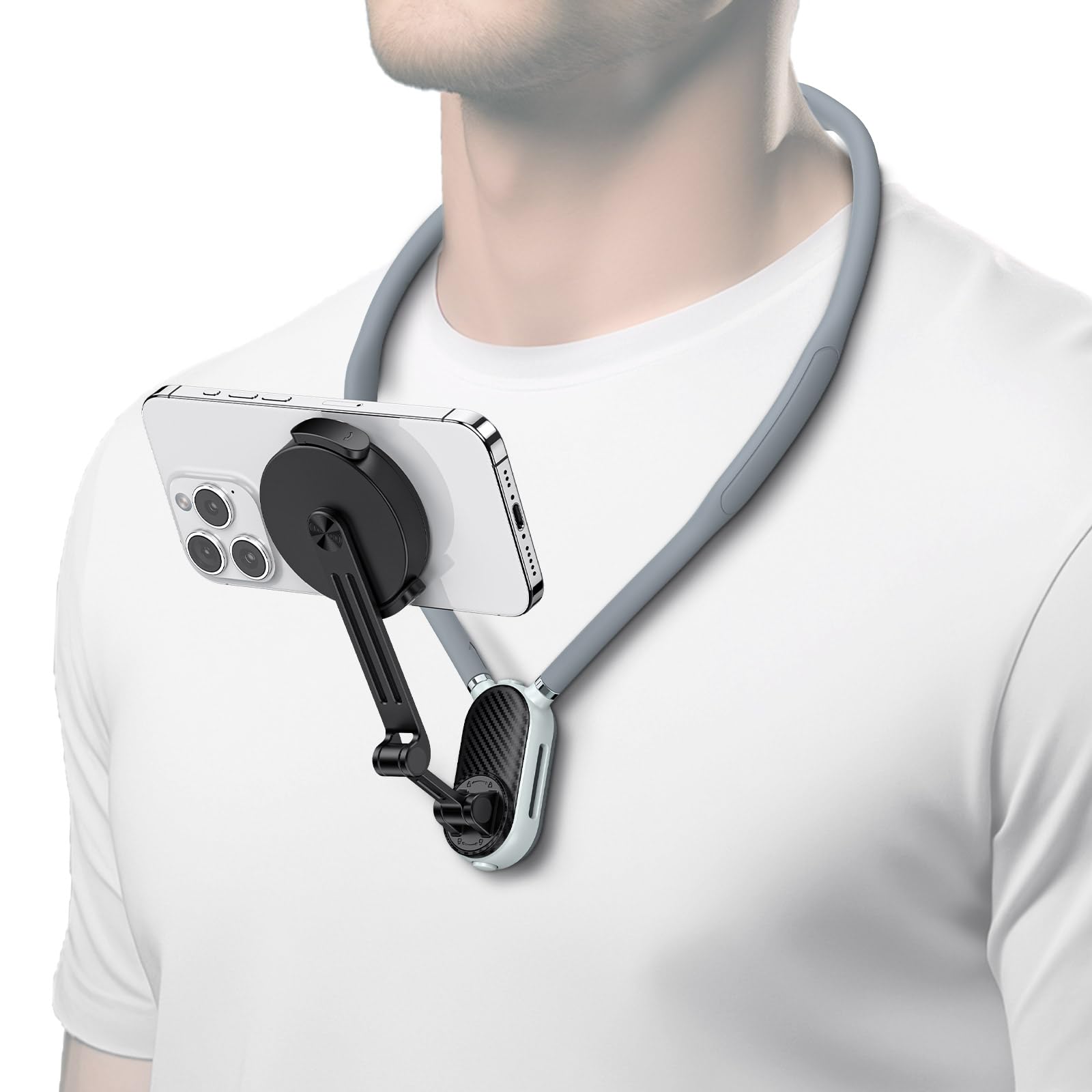 Neck-Mounted Smartphone Holder – Hands-Free Filming Rig