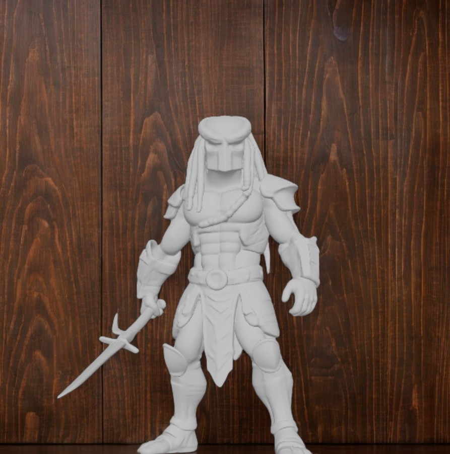 Miniatura 2 do modelo 3D Predator Warrior Sculpture