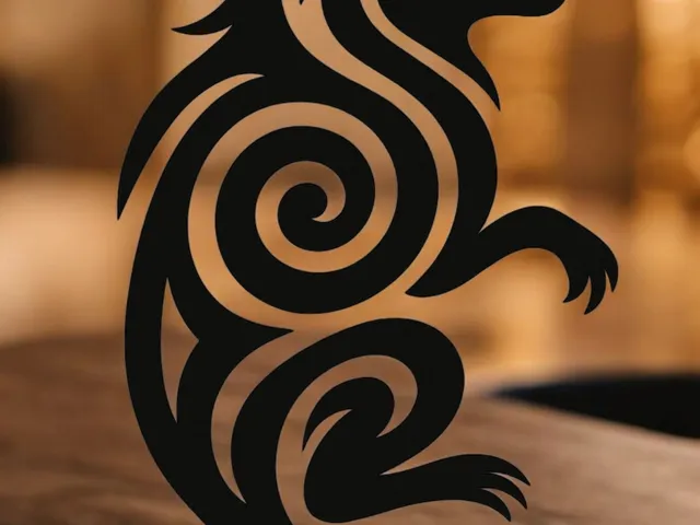 Décoration murale – Loup tribal (épaisseur 5 mm)