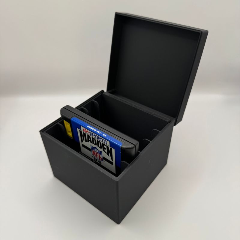 Megadrive/Genesis Game Cartridge Storage Box with Hinged Lid by TomDD ...