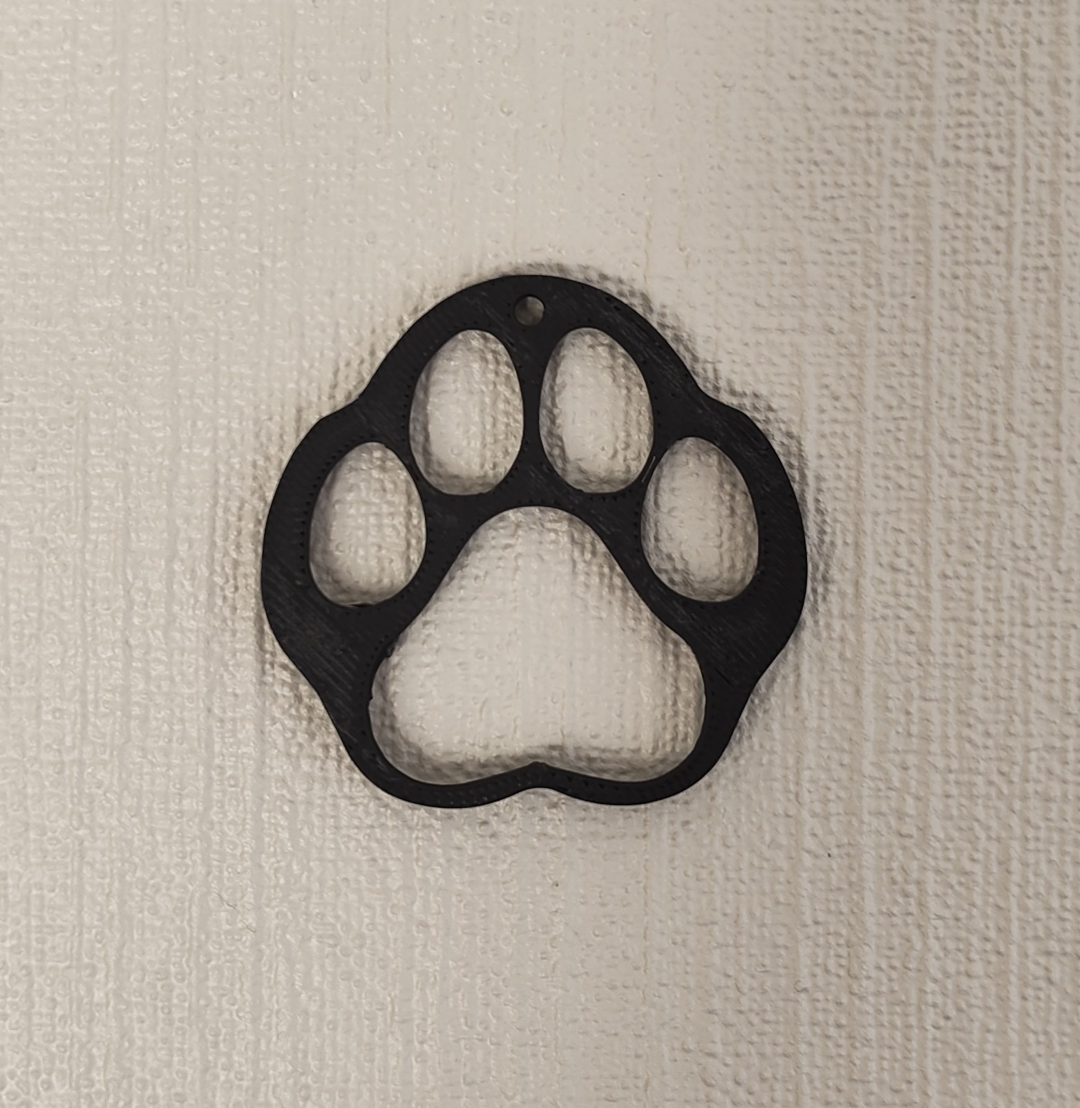 keychain, dog footprint