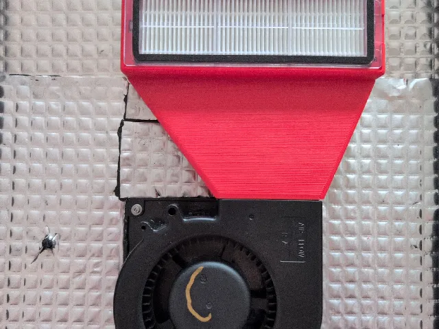 Qidi Q1 pro convert Aux Part Cooling Fan into carbon / HEPA filter