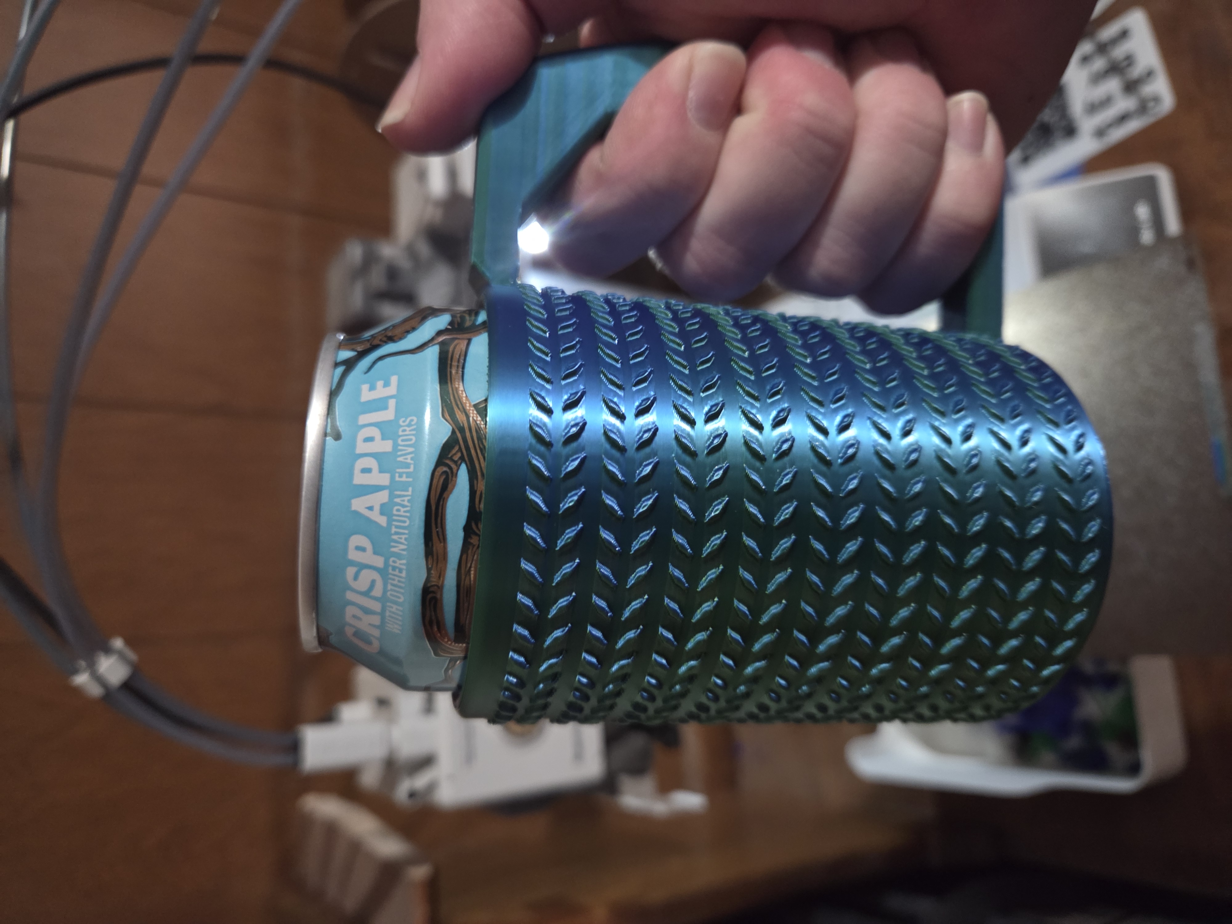Diamond Plate textured Can Cozy / Drink Can holder koozie