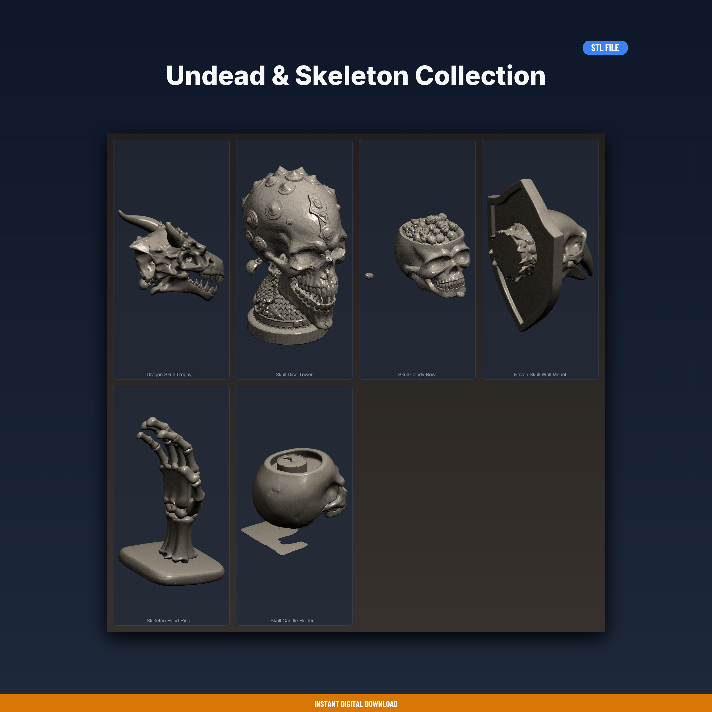 Undead & Skeleton Collection - 6-Model STL Bundle