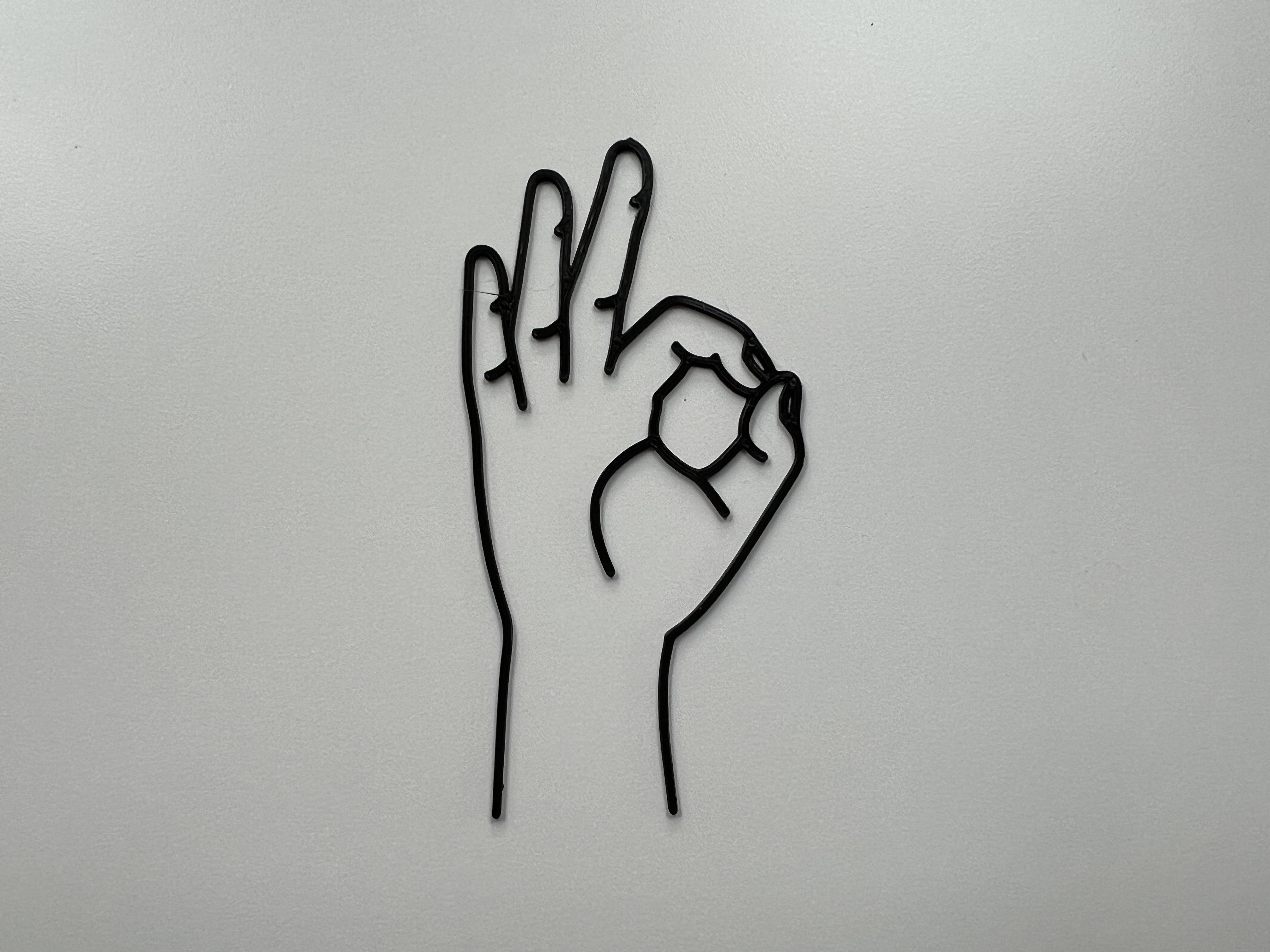 Hand Ok Sign Wall Art #1