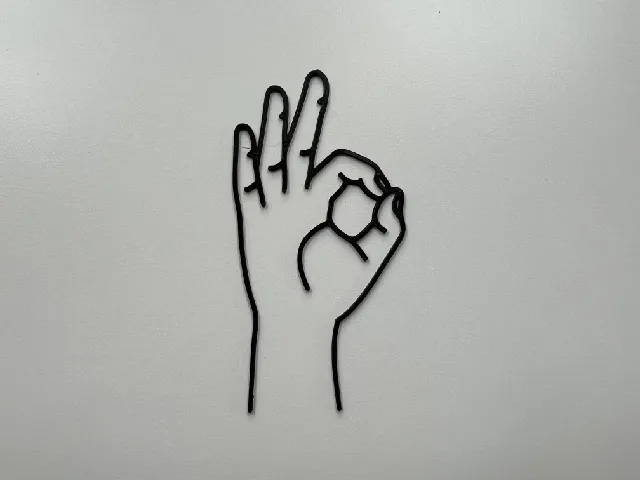 Hand Ok Sign Wall Art #1