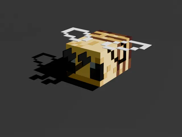 Minecraft Bee - Voxel Fan Art -  STL OBJ GLB