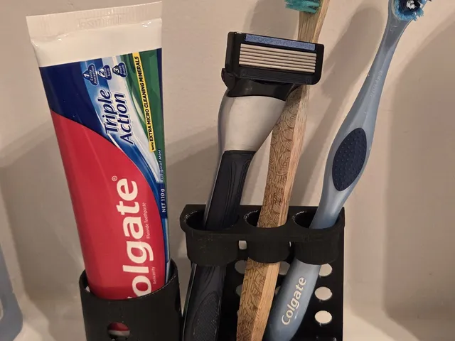 Toothbrush and Toothpaste Holder
