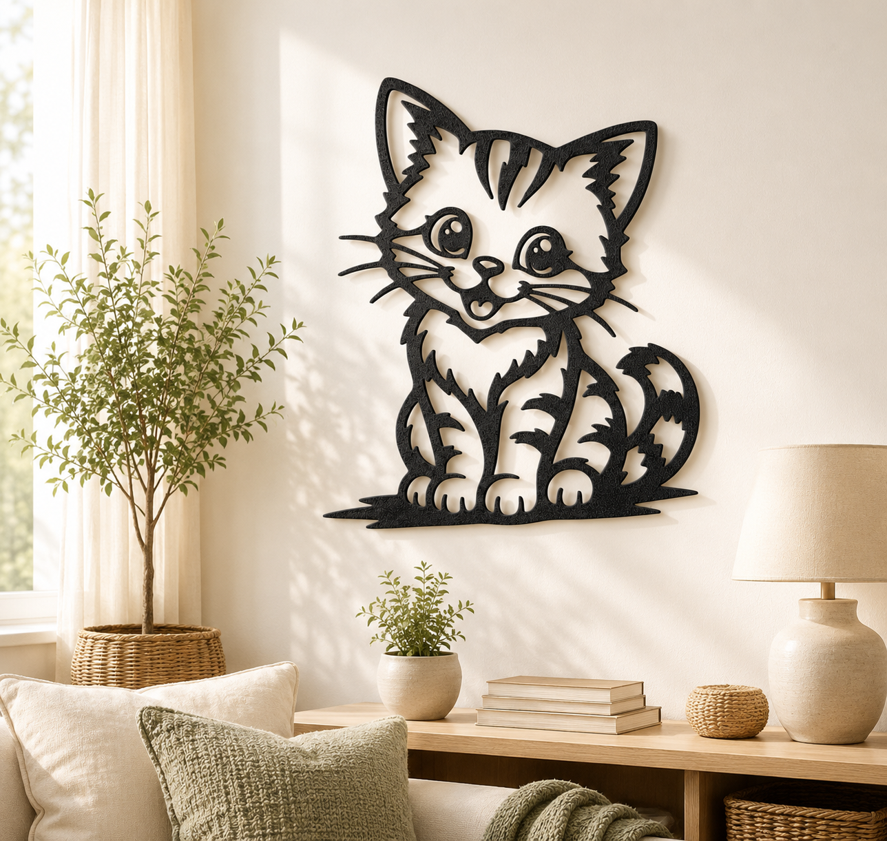 Cute Kitten 2D Wall Art