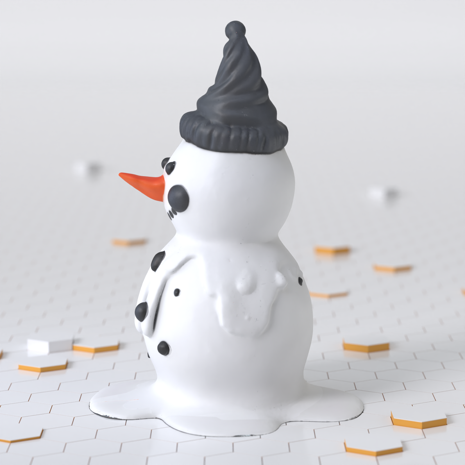 Miniatura 2 do modelo 3D Melting Snowman