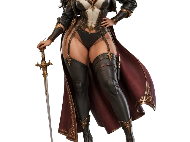 Royal Duelist Commander – Fantasy Swordwoman Statue