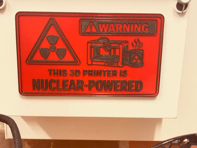 Nuclear 3D Printer Warning