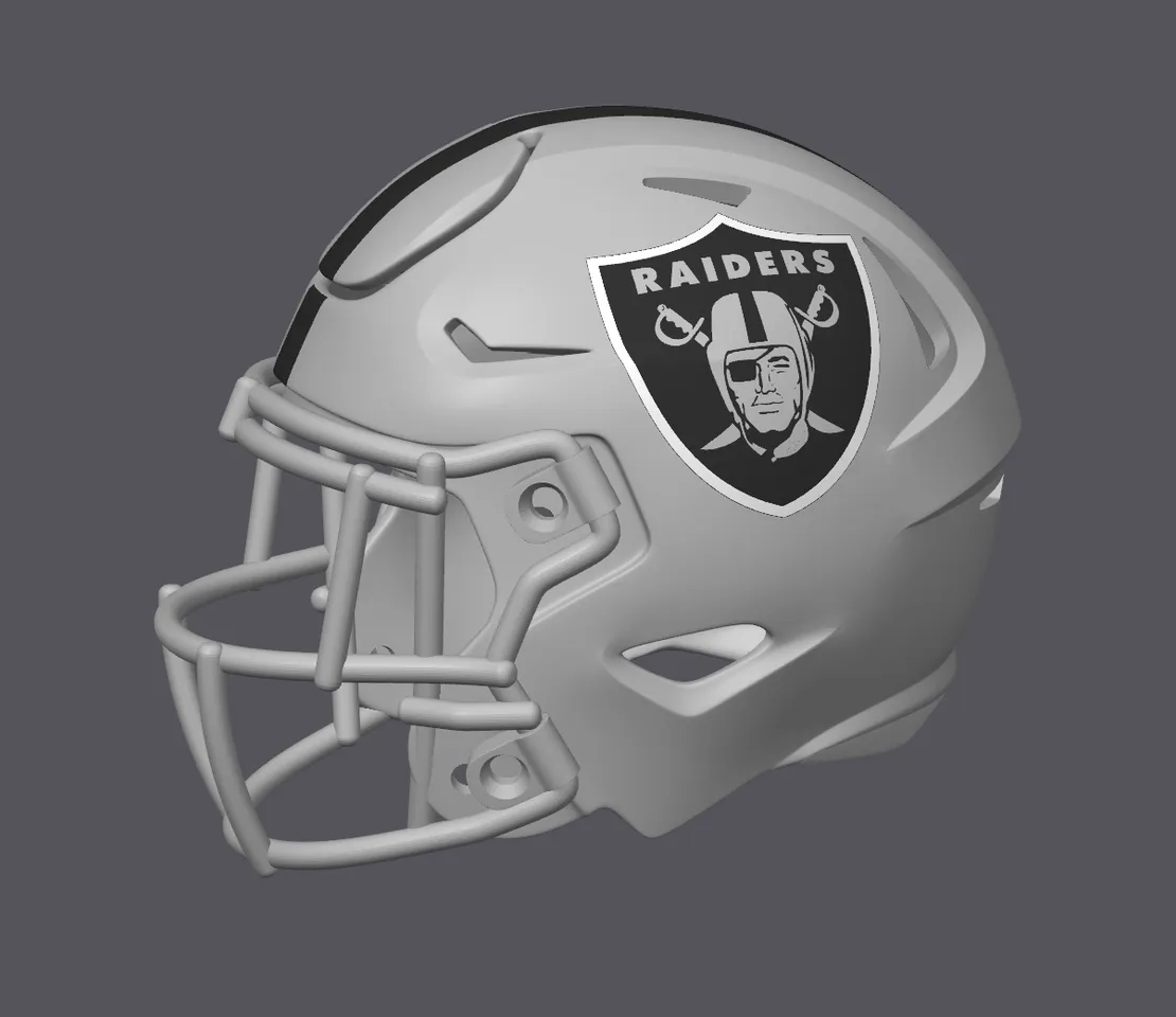 3d football helmet raiders Las Vegas Riddell Speed Display and not to be worn or used for play 3D Printed Las Vegas Raiders