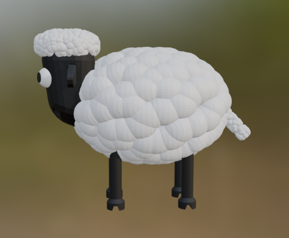 Miniatura 3 do modelo 3D Stylized Sheep (single & multi-material)