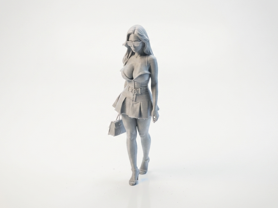 Lady Handbag Female Figure Statue 3D Printable