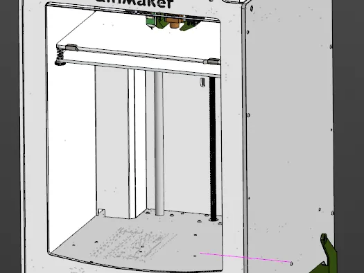 Ultimaker 2+(extended) - tall feet to fit electronics under printer + AC power switch mount