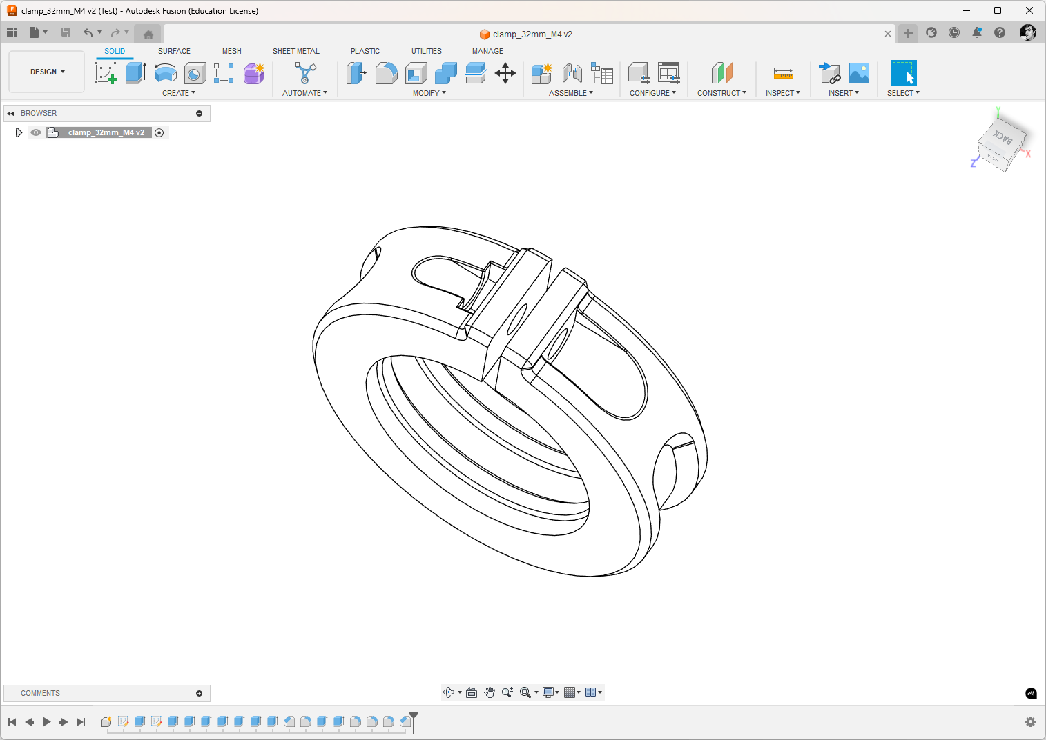 Miniatura 3 do modelo 3D Ring clamp (32 mm)
