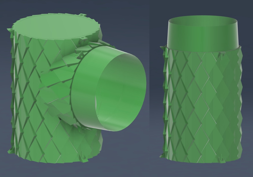 Dragon Scales Duct Segments