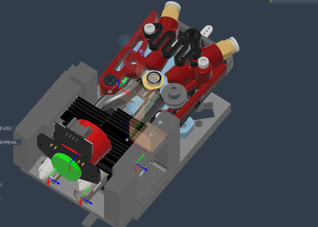 BAMBULAB X2D & H2D HYBRID AD5M DUAL nozzle switching mechanism mount template Beta, UNFINISHED