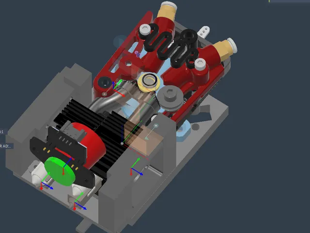BAMBULAB X2D & H2D HYBRID AD5M DUAL nozzle switching mechanism mount template Beta, UNFINISHED