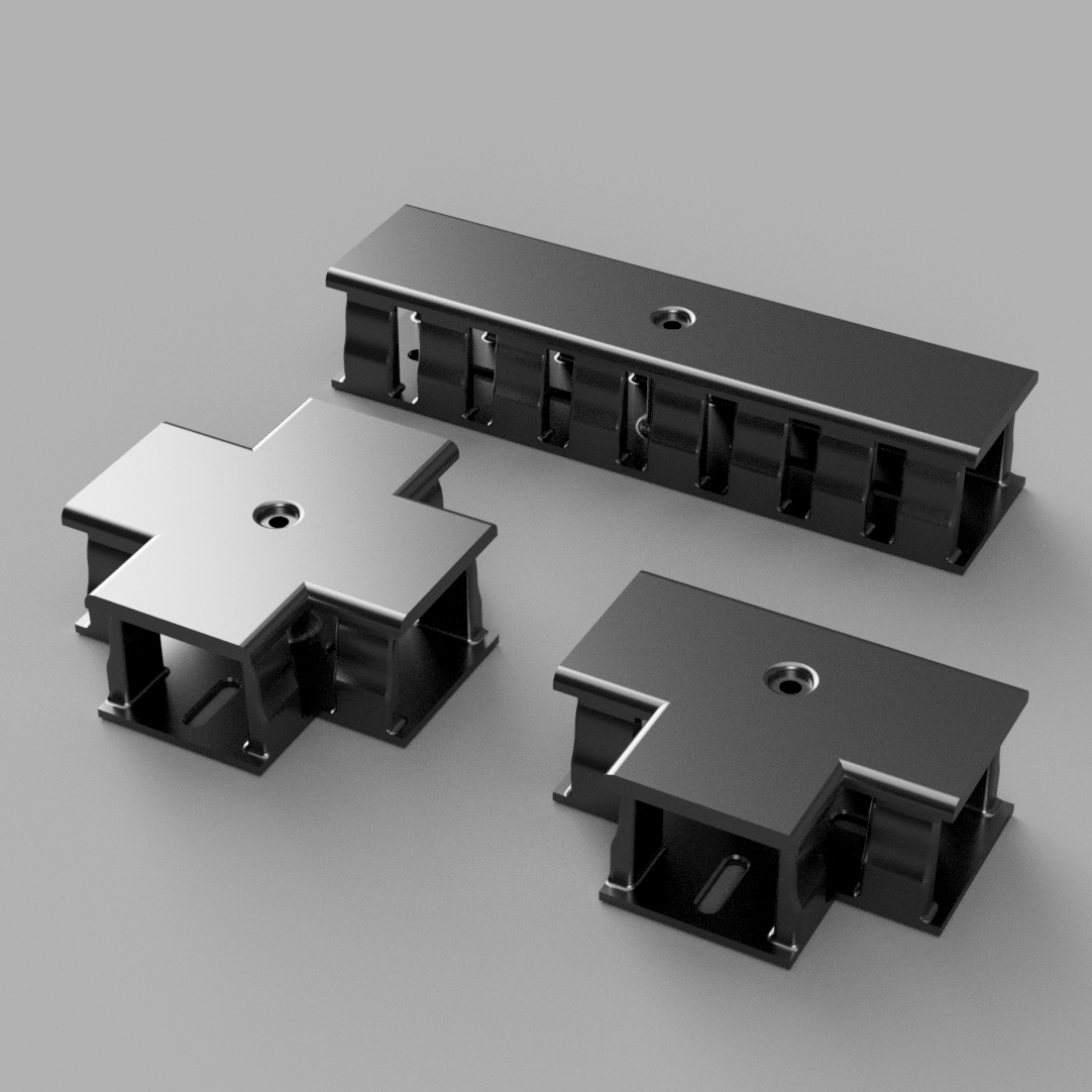 STEP files for various EMS Cable Channels (straight and intersections)