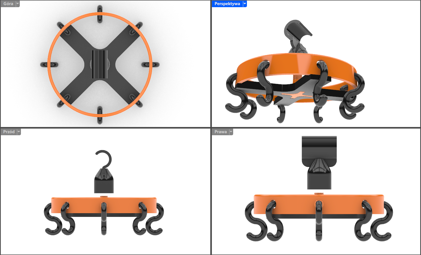 Rotating Wardrobe Bag Carousel | $\phi 25$mm Rod Organizer