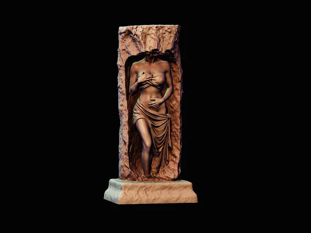 statue woman sculpture body pose 6 stone texture for 3d printing