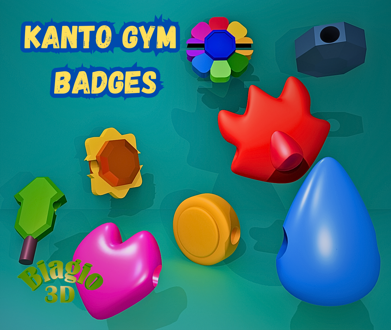 Pokemon Gym Badge Beads