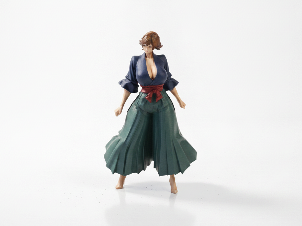 Big Pants Lady Figurine Female Character 3D Printable