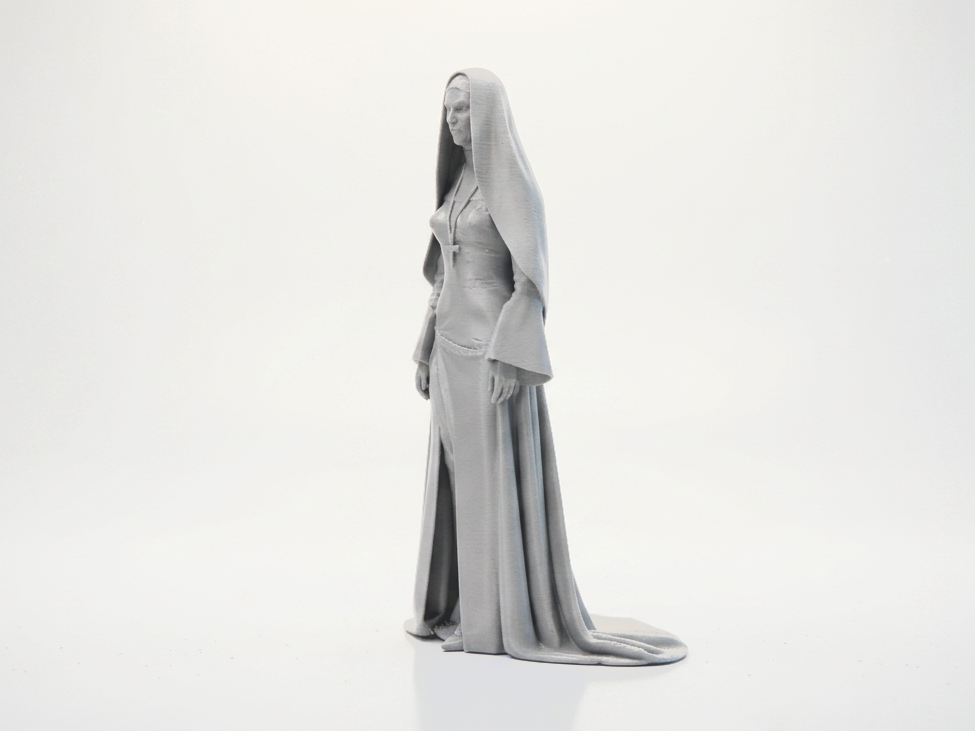 Elegant Nun Figurine Religious Statue 3D Printable