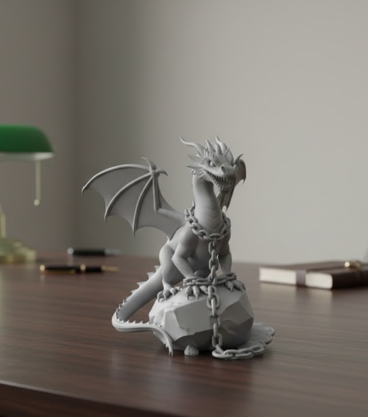 dragon chained to a rock 2