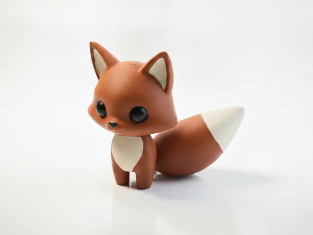 Cute Fox Figurine Chibi Character 3D Printable