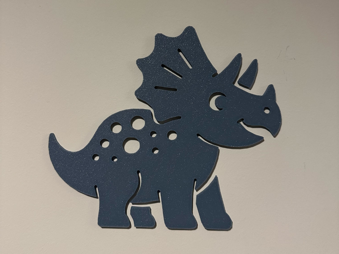Kids Triceratops Dino Wall Art Print