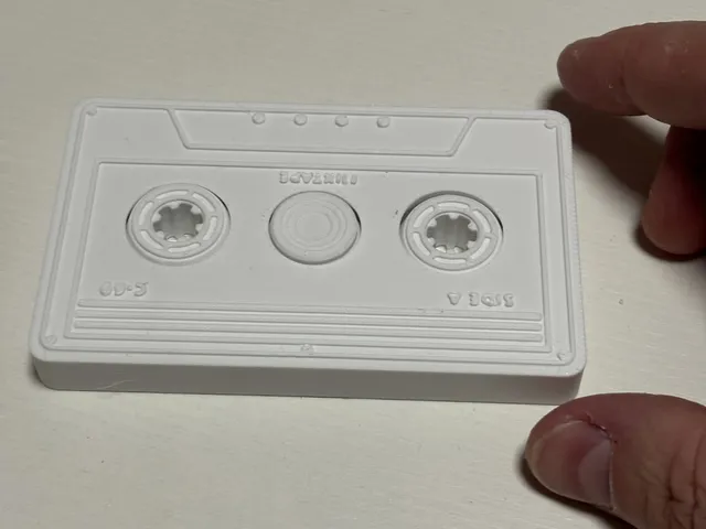 Retro Cassette Fidget Spinner - Print-in-Place, No Supports, 2 Colours